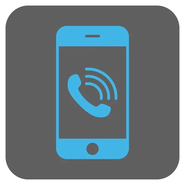 Smartphone Appel rond carré vectoriel icône — Image vectorielle