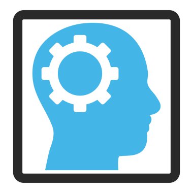 Akıl dişli vektör simge çerçeveli