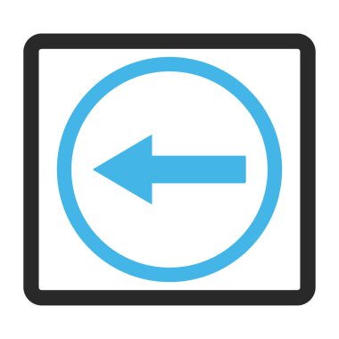 Vektör simge sol yönlü ok çerçeveli