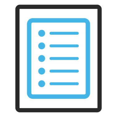 Vektör simge listesi sayfası çerçeveli