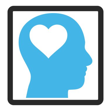 Sevgili baş vektör simge çerçeveli