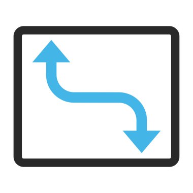 Bend ok çerçeveli vektör simgesi karşısında