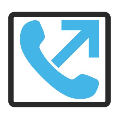 Çağrı giden vektör simge çerçeveli