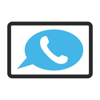 Telefon mesajı vektör simge çerçeveli