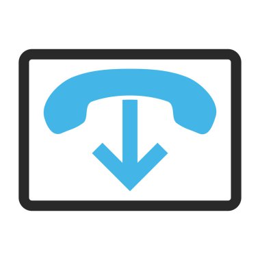 Çerçeveli vektör simge telefon asmak