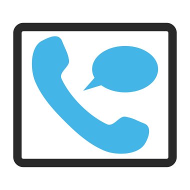 Telefon mesajı vektör simge çerçeveli