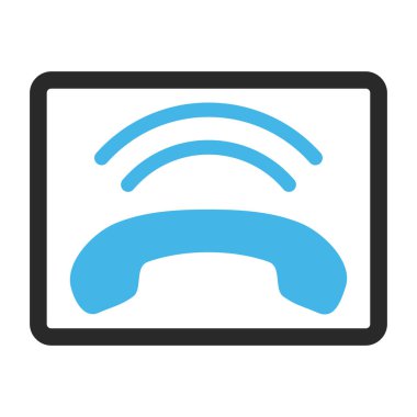 Telefonun çaldığını vektör simgesi çerçeveli