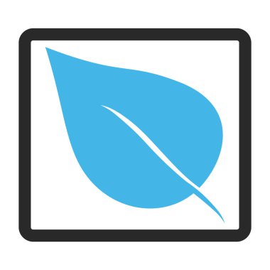 Bitki yaprak vektör simge çerçeveli