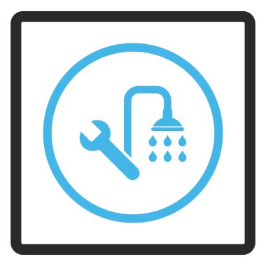 Sıhhi tesisat çerçeveli vektör simgesi