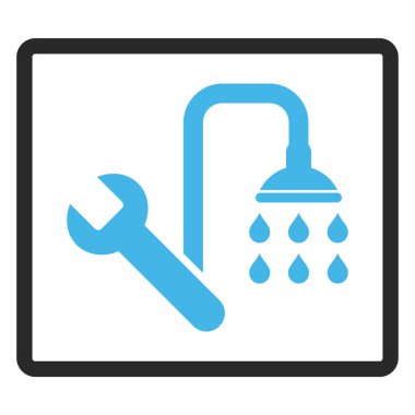 Sıhhi tesisat çerçeveli vektör simgesi