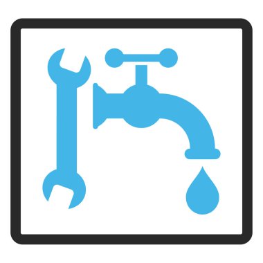 Sıhhi tesisat çerçeveli vektör simgesi