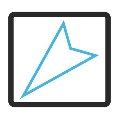 İşaretçi çerçeveli vektör simgesi yaptı