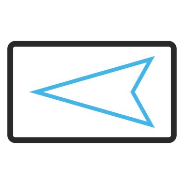 İşaretçi sol vektör simge çerçeveli