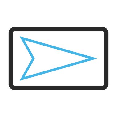 İşaretçiyi sağ vektör simge çerçeveli