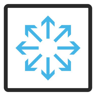 Radyal okları vektör simge çerçeveli