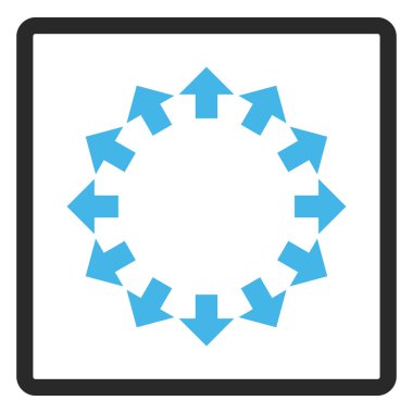 Radyal okları vektör simge çerçeveli