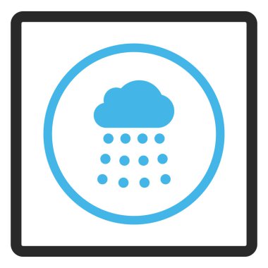 Yağmur bulutu vektör simge çerçeveli