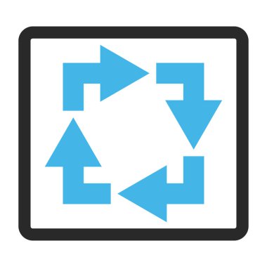 Geri dönüşüm çerçeveli vektör simgesi