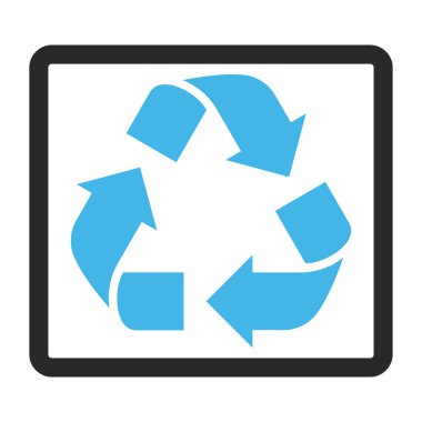 Geri dönüşüm çerçeveli vektör simgesi