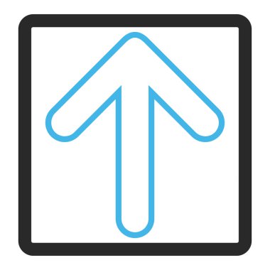 Çerçeveli vektör simge yukarı yönlü ok