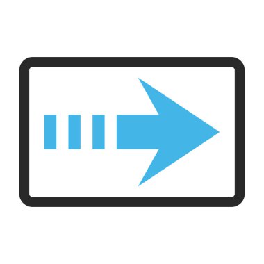 Vektör simgesi sağ çerçeveli göndermek