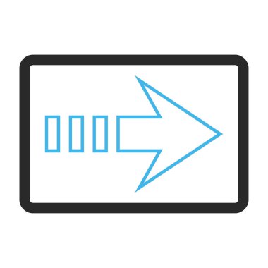 Vektör simgesi sağ çerçeveli göndermek