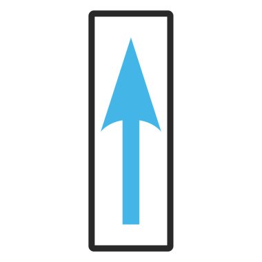 Çerçeveli vektör simge yukarı ok keskin