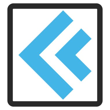 Sola kaydırma vektör simge çerçeveli