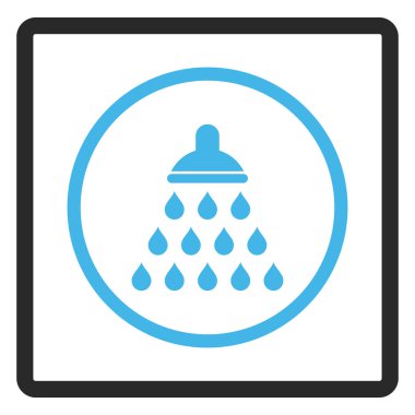 Duş vektör simge çerçeveli