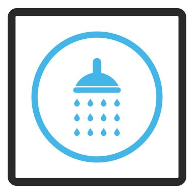 Duş vektör simge çerçeveli