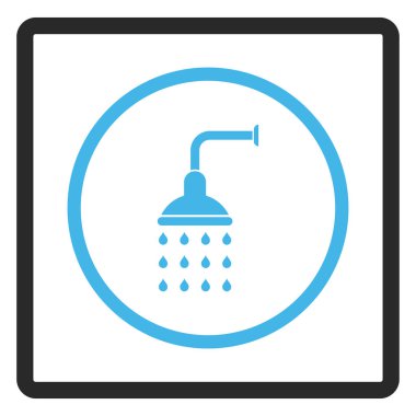 Duş vektör simge çerçeveli