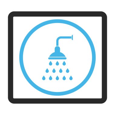 Duş vektör simge çerçeveli