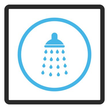 Duş vektör simge çerçeveli