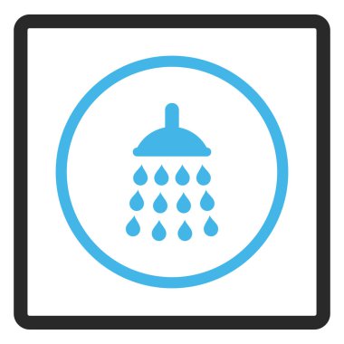 Duş vektör simge çerçeveli