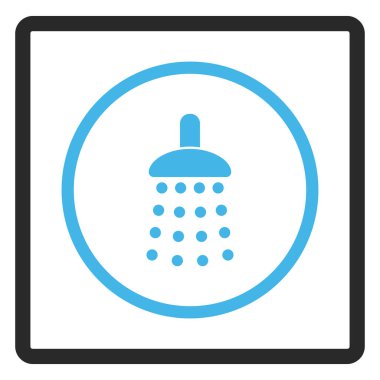 Duş vektör simge çerçeveli