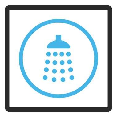 Duş vektör simge çerçeveli