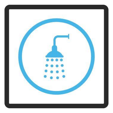 Duş vektör simge çerçeveli