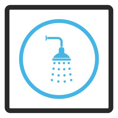 Duş vektör simge çerçeveli