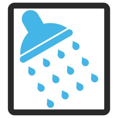 Duş vektör simge çerçeveli