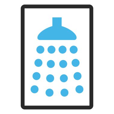 Duş vektör simge çerçeveli