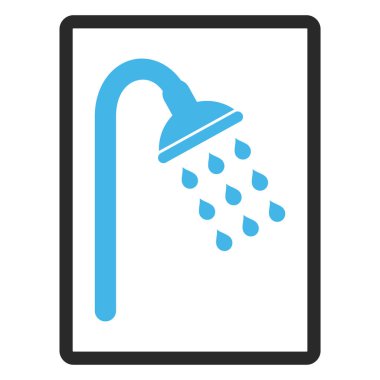 Duş vektör simge çerçeveli