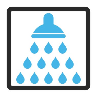 Duş vektör simge çerçeveli