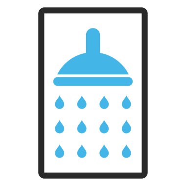 Duş vektör simge çerçeveli