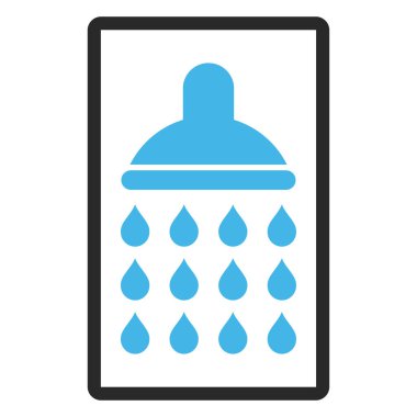 Duş vektör simge çerçeveli