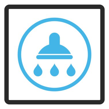 Duş vektör simge çerçeveli