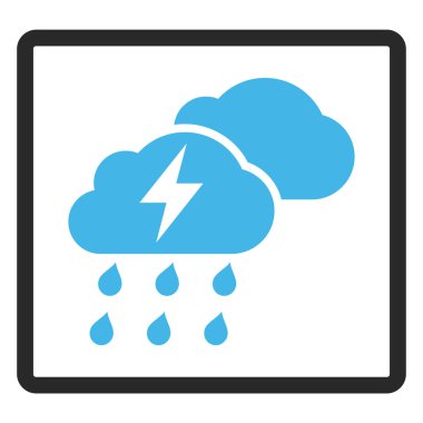 Fırtına bulutları vektör simge çerçeveli