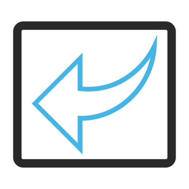 Çerçeveli vektör simgesi geri al