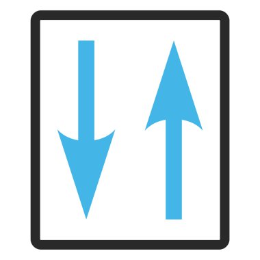 Dikey Exchange okları vektör simge çerçeveli