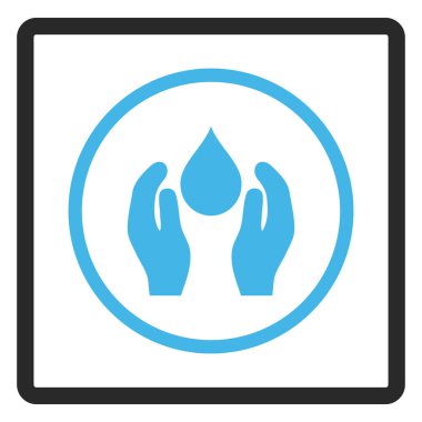 Su bakımı vektör simge çerçeveli