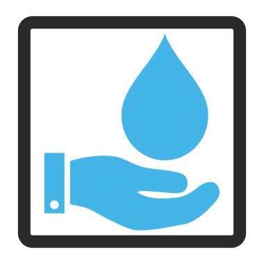 Vektör simge su Servisi çerçeveli